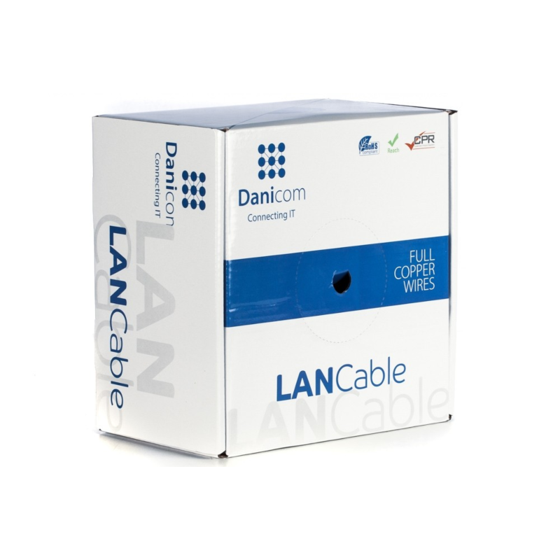 DANICOM CAT6A U/UTP 100m on a reel solid - LSZH (Dca)
