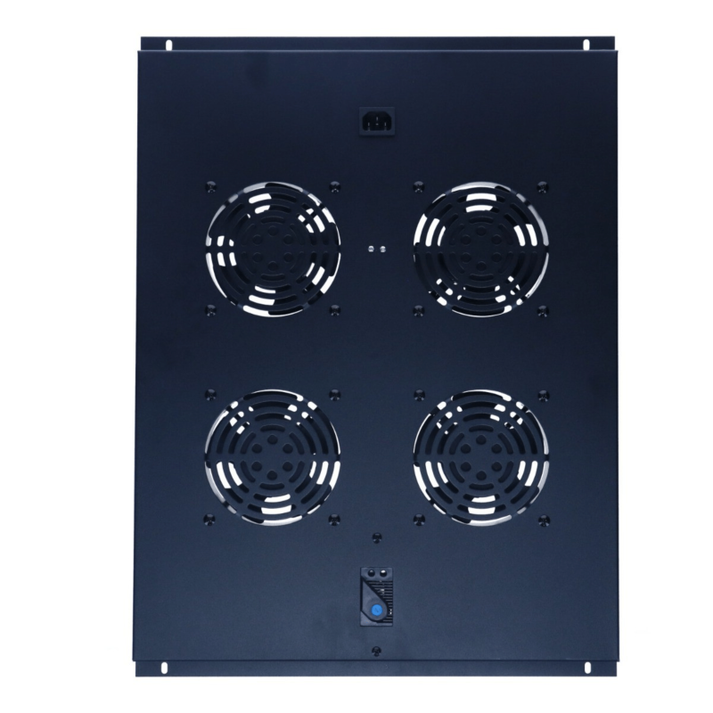 Fan package with 4 fans and thermostat suitable for 800mm deep standing server cabinets