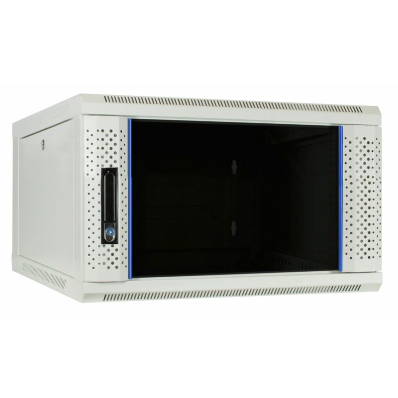 6U white wall mount server rack with glass door 600x600x368mm (WxDxH)