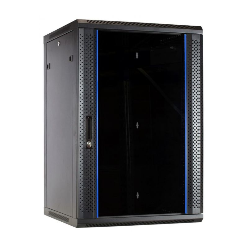 22U wall mount server rack with glass door 600x600x1100mm (WxDxH)