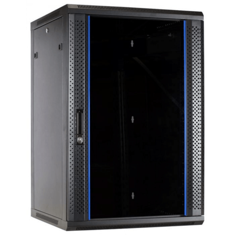 27U wall mount server rack with glass door 600x600x1300mm (WxDxH)