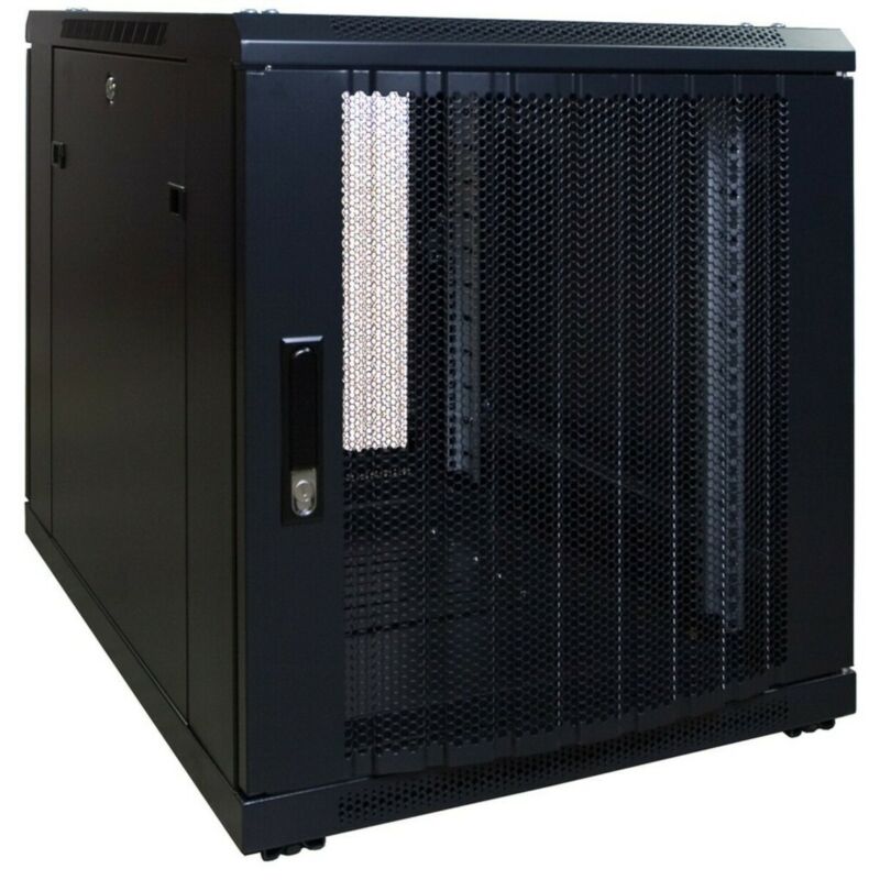 12U mini server rack with perforated 600x800x720mm (WxDxH)