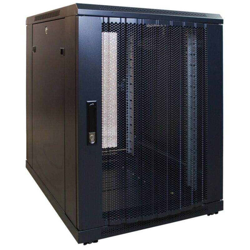 15U mini server rack with perforated door 600x800x860mm (BxDxH)