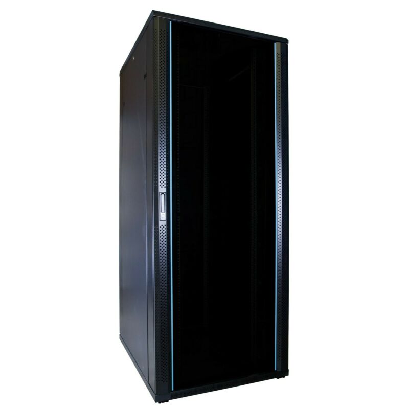 47U server rack with glass door measurements: 600x800x2200mm (WxDxH)