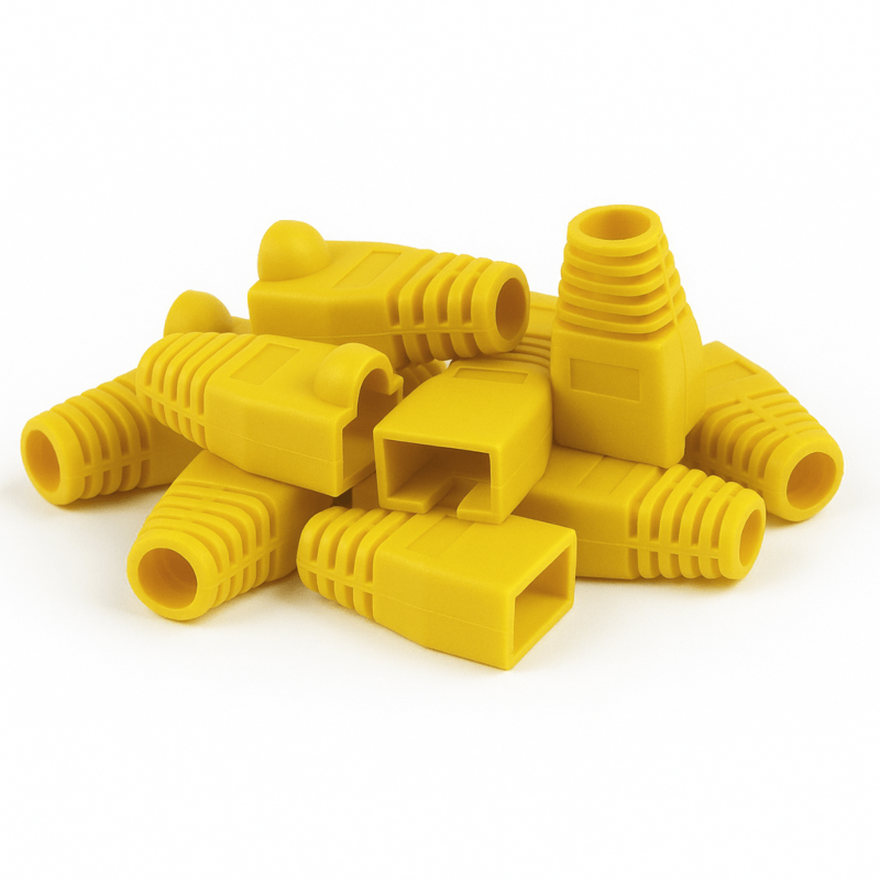 DANICOM RJ45 Cable Boot Yellow - 10 pieces