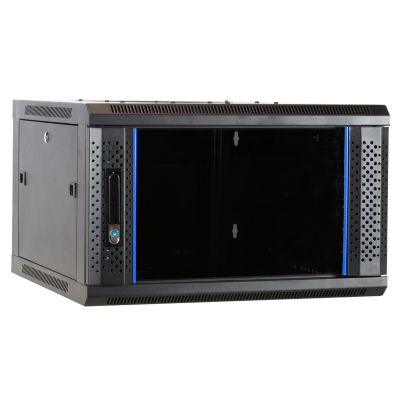 4U wall-mount server rack unassembled with glass door 600x600x280mm (WxDxH)