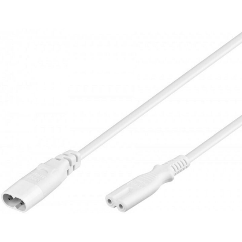 Power cord C7 to C8 2m white