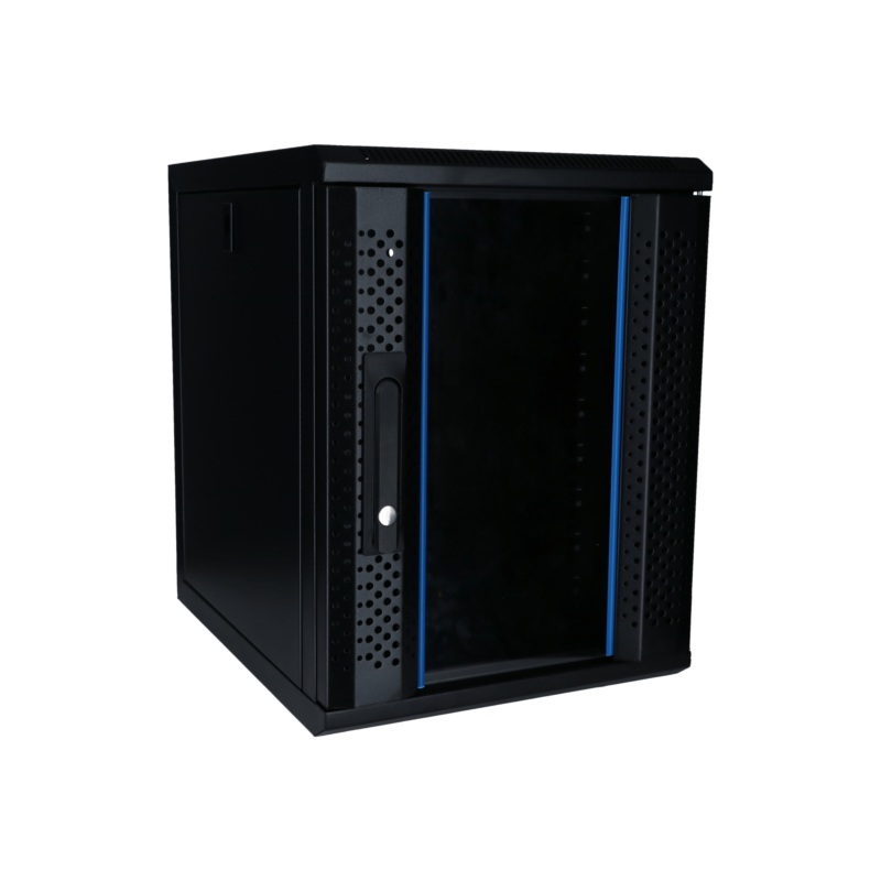 10 inch 9U server rack with glass door 370x450x486mm (WxDxH)