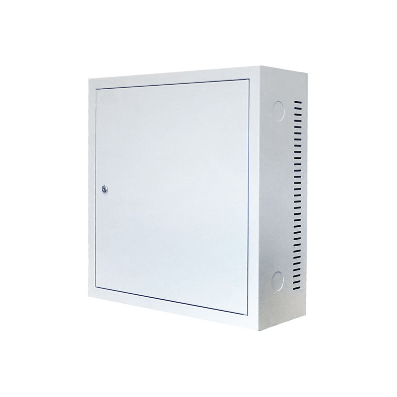 3U white wall cabinet with metal door 185mm deep