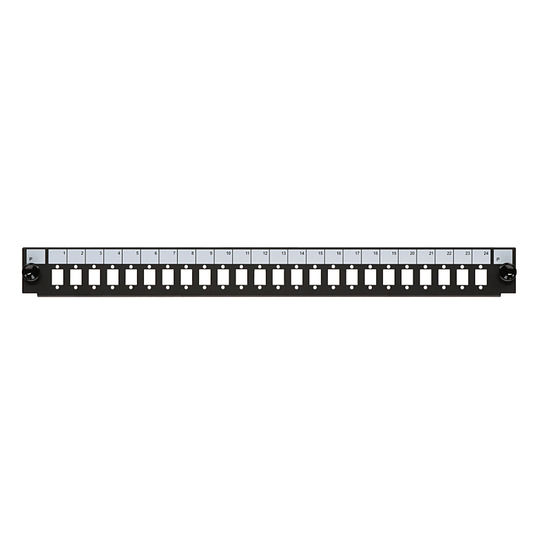 Front LC/SC/E2000 24-port panel suitable for universal fiber optic tray