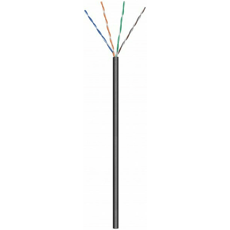 CAT6 U/UTP 305m outdoor cable on a reel stranded black CCA
