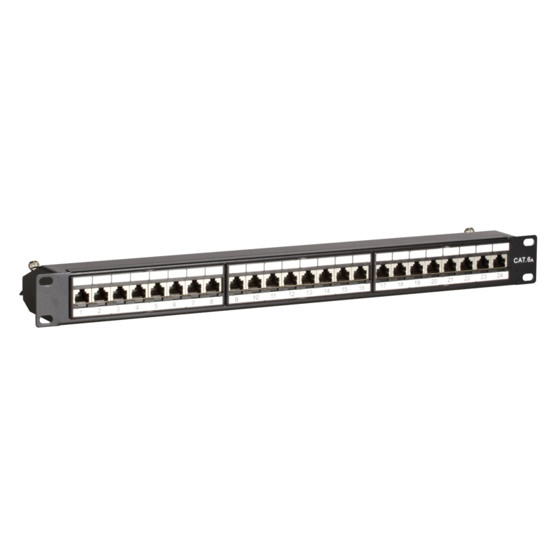 CAT6a STP patch panel - 24 ports