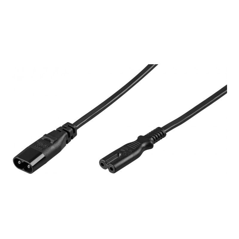 Power cord C7 to C8 2m black