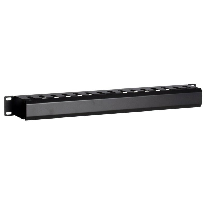 1U 19 inch metal cable tray with sliding cover