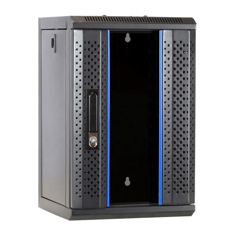 10 inch 9U server rack with glass door 312x310x486mm (WxDxH)