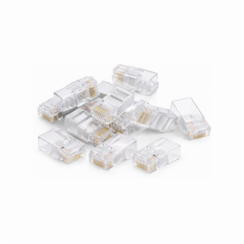 DANICOM UTP RJ45 CAT6 Pass Trough connector - unshielded for stranded cable - 10 pieces