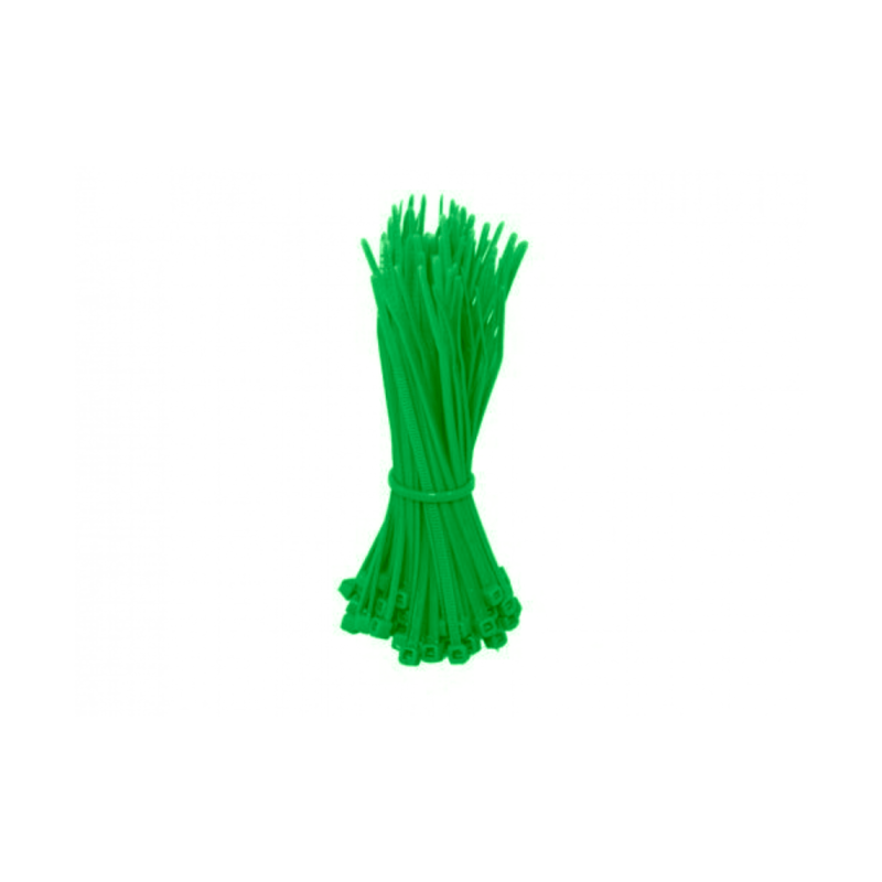 Cable ties 140mm green - 100 pieces