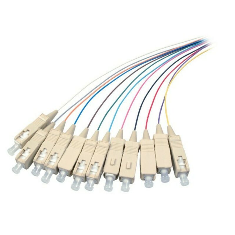 OM3 fibre optic pigtail coloured set SC - 12 pieces