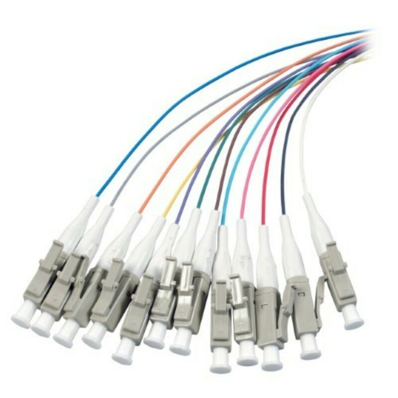OM3 fibre optic pigtail coloured set LC - 12 pieces