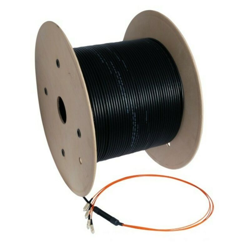 OM4 fibre optic cable custom made 12 incl. connectors