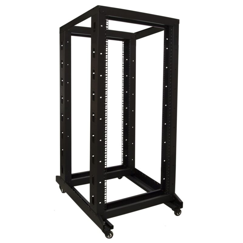 27U relay rack on castors 600x800x1400mm (WxDxH)