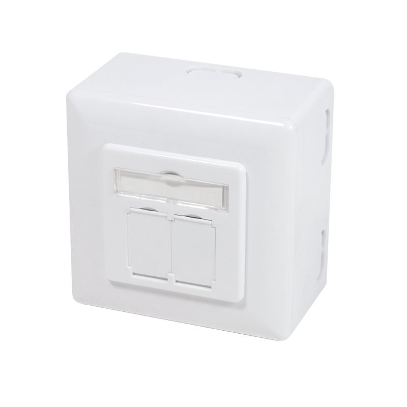 CAT5e UTP / STP surface-mount box, white