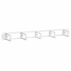 1U 19 inch metal cable tray with 5 plastic hooks - white