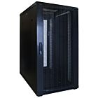 22U server rack with perforated door 600x800x1200mm (WxDxH)