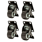 Set castors with brake for all server racks