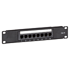 10 Inch CAT6 UTP patch panel - 8 ports