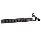 19 inch power strip with 8 sockets and switch