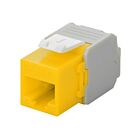 CAT6a UTP Keystone Connector - Toolless - yellow