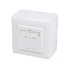 CAT6a UTP / STP surface mounted socket, white