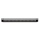 Front ST 24-port black simplex panel suitable for universal fiber optic tray