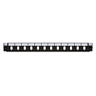 Front LC/SC 12-port black duplex/simplex panel suitable for universal fiber optic tray