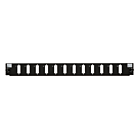 Front LC/SC 12-port black quad/duplex panel suitable for universal fiber optic tray
