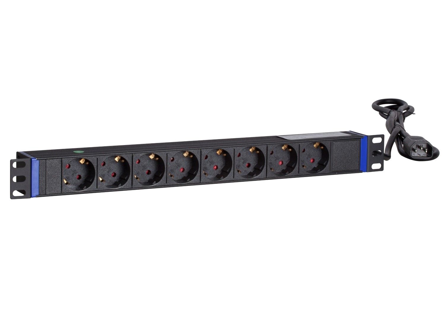 19-inch Rack-mount Power Strip with Overload Protection 