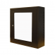 3U wall cabinet with glass door 185mm deep