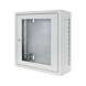 3U White wall cabinet with glass door 185mm deep