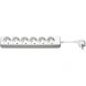 6 way power strip 1,50m white