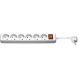 6 way power strip with switch 1,50m white