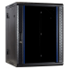 18U wall rack (tilting) with glass door 600x600x900mm (WxDxH)