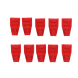 RJ45 plug boot red 10 pieces
