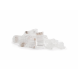 CAT6 connector RJ45 - for solid UTP cables with adapter - 10 pieces