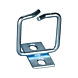 Metal cable holder, screw mounting 40 x 40 mm