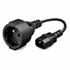 Power cable AC plug to C14 Type E 0.15m adapter - Pin earth