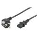 Power cable angled schuko to C13 2m black