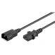 Power cable C13 to C14 1m black