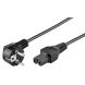 Power cord right-angled schuko to C15 2m black