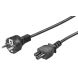 Power cord schuko to C5 1,80m black